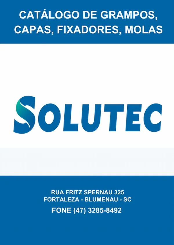 Capa do Catálogo de Grampos, Fixadores, Acabamentos e Molas