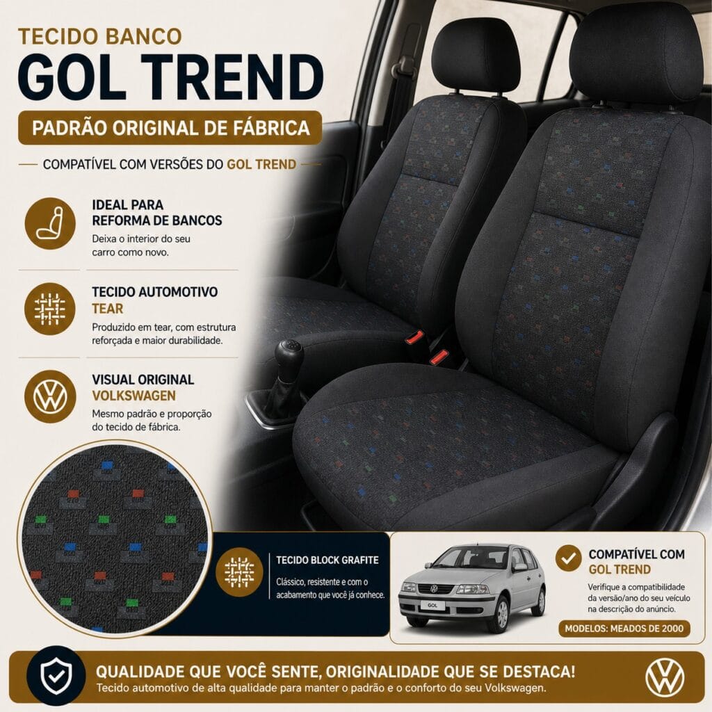 Tecido Block Grafite Gol Trend