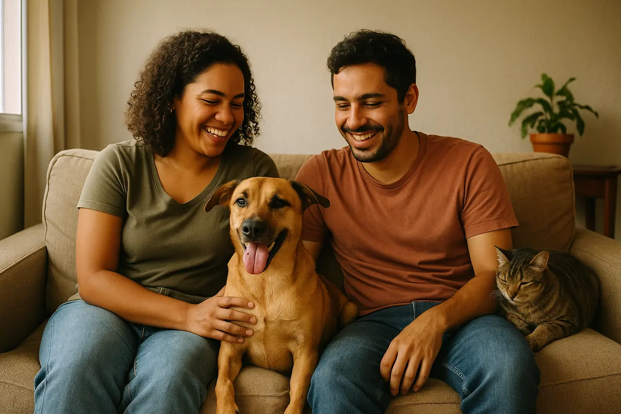 Sofá com revestimento de courvin moveleiro resistente a pelos e arranhões de pet