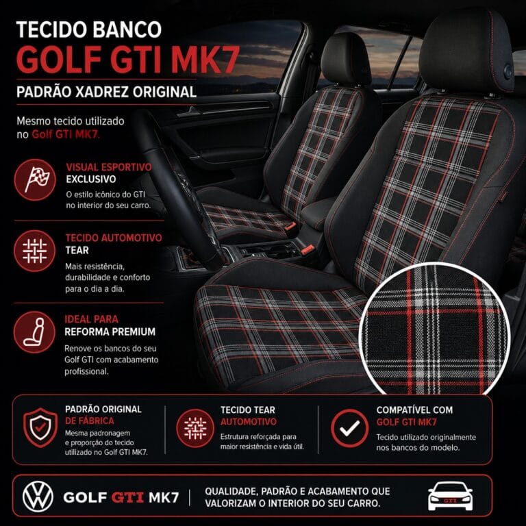 Tecido Xadrez Golf GTI/GTE MK7